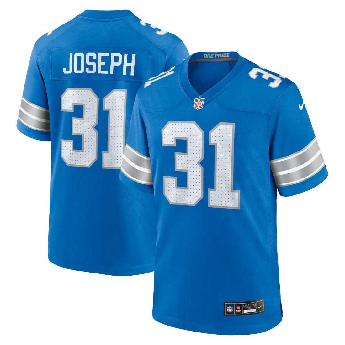 Kerby Joseph Detroit Lions Team Game Jersey - Blue Jerseys
