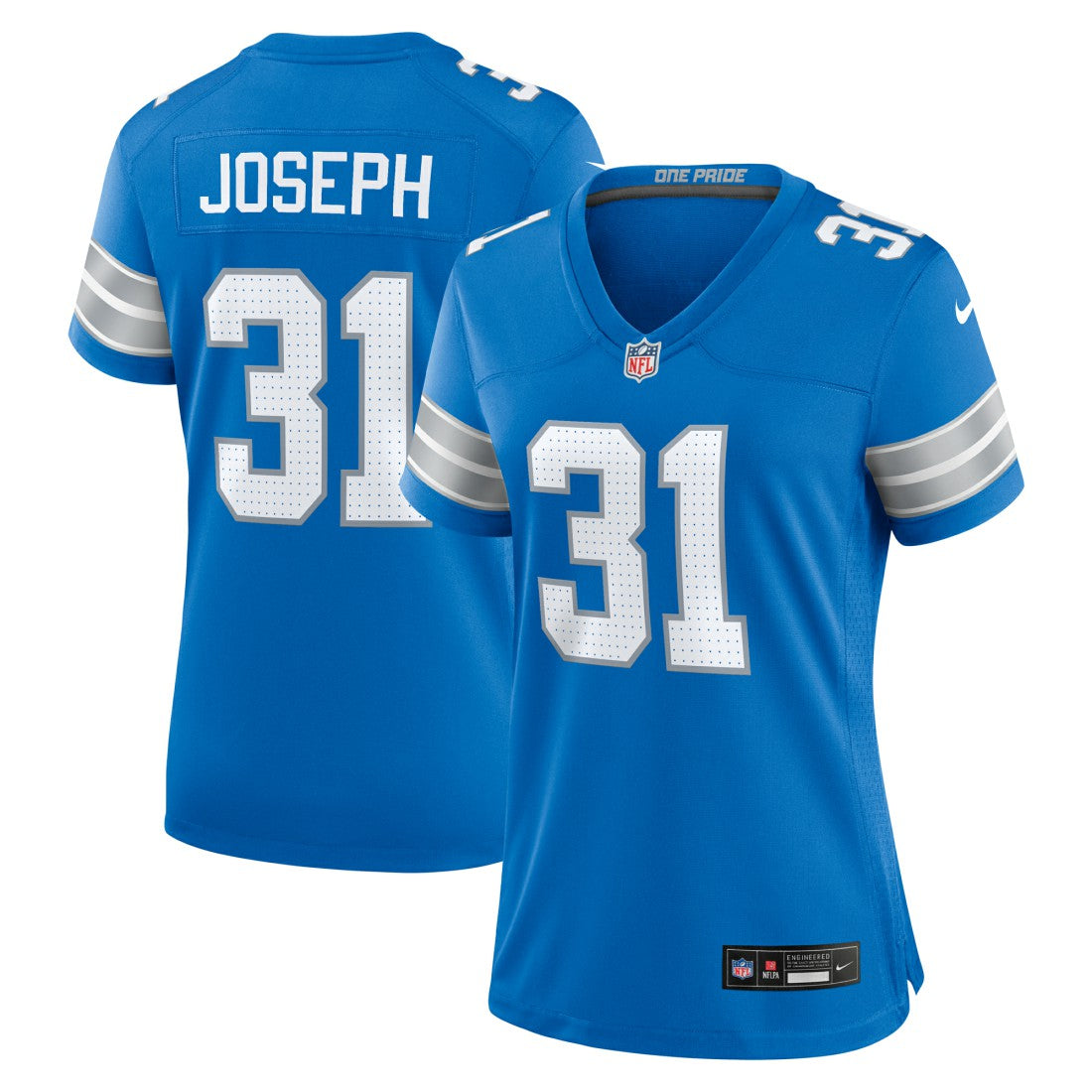Kerby Joseph Detroit Lions Women's Team Game Jersey - Blue Jerseys