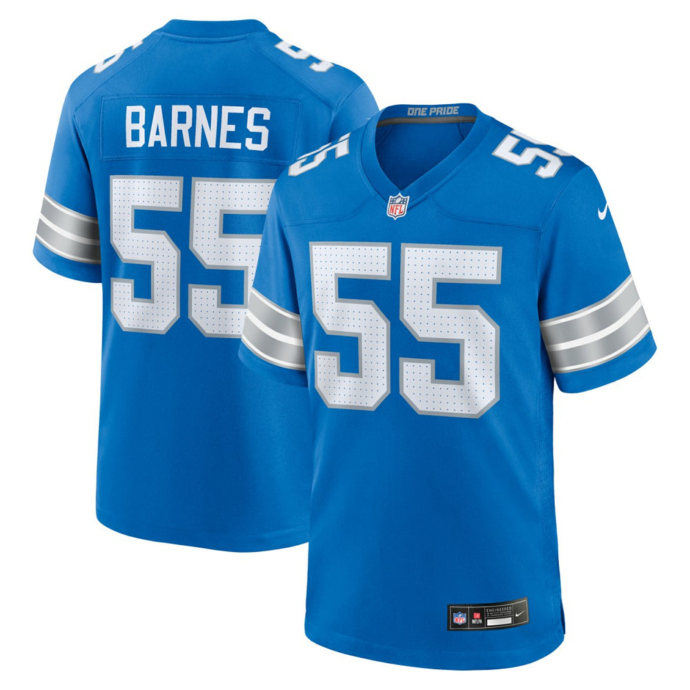 Derrick Barnes Detroit Lions Team Game Jersey - Blue Jerseys