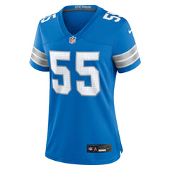 Derrick Barnes Detroit Lions Women's Team Game Jersey - Blue Jerseys
