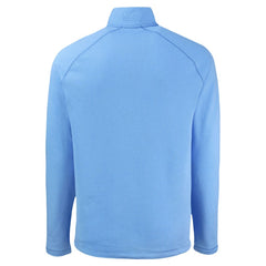 Atlanta Braves Cutter & Buck Peshastin Eco Fleece Recycled Raglan Quarter-Zip Top - Heather Light Blue Tops