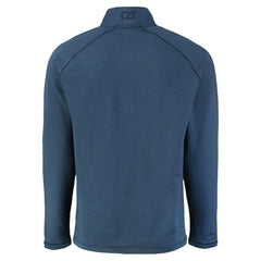 Atlanta Braves Cutter & Buck Peshastin Eco Fleece Recycled Raglan Quarter-Zip Top - Heather Navy Tops