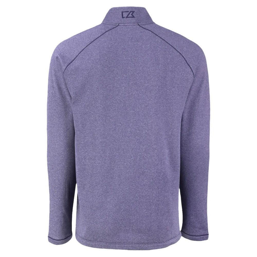 Arizona Diamondbacks Cutter & Buck Peshastin Eco Fleece Recycled Raglan Quarter-Zip Top - Heather Purple Tops