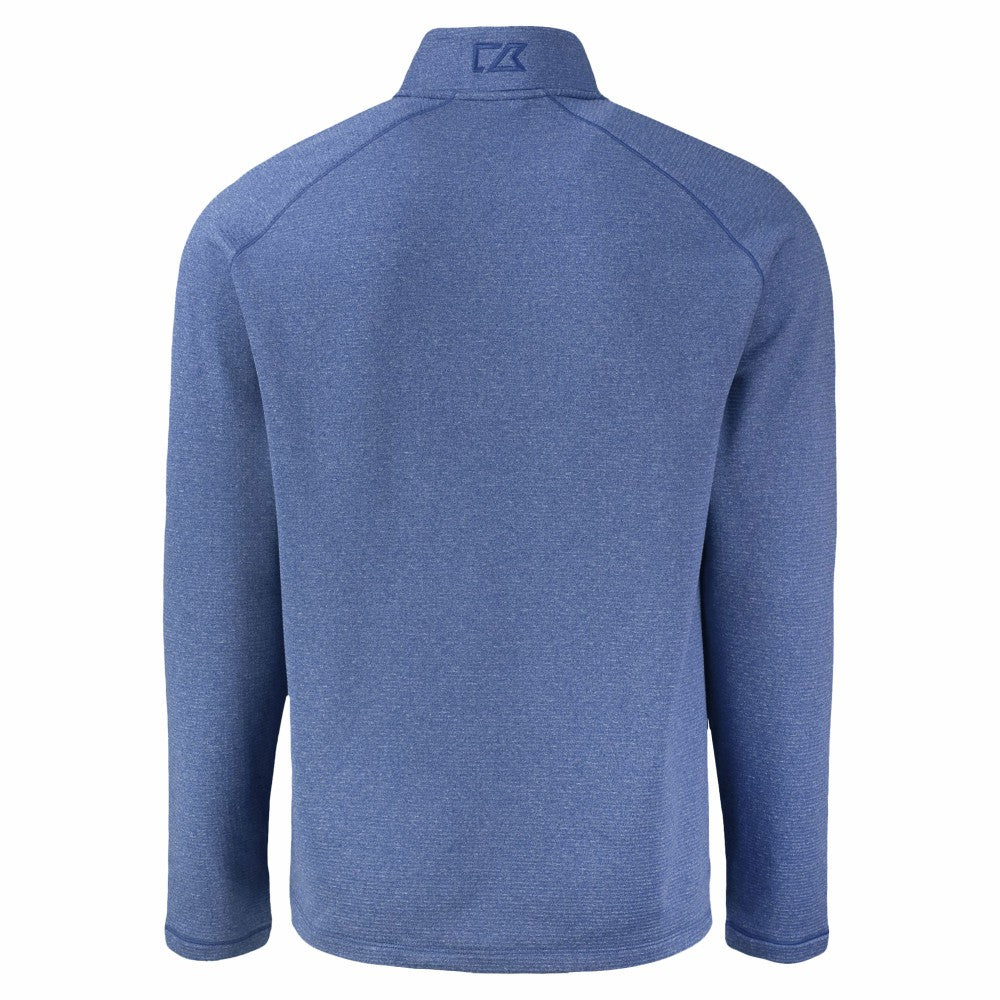 Los Angeles Dodgers Cutter & Buck Peshastin Eco Fleece Recycled Raglan Quarter-Zip Top - Heather Blue Tops