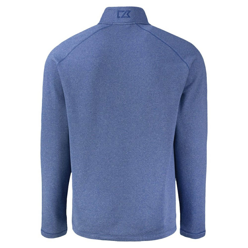 Milwaukee Brewers Cutter & Buck Peshastin Eco Fleece Recycled Raglan Quarter-Zip Top - Heather Royal Tops