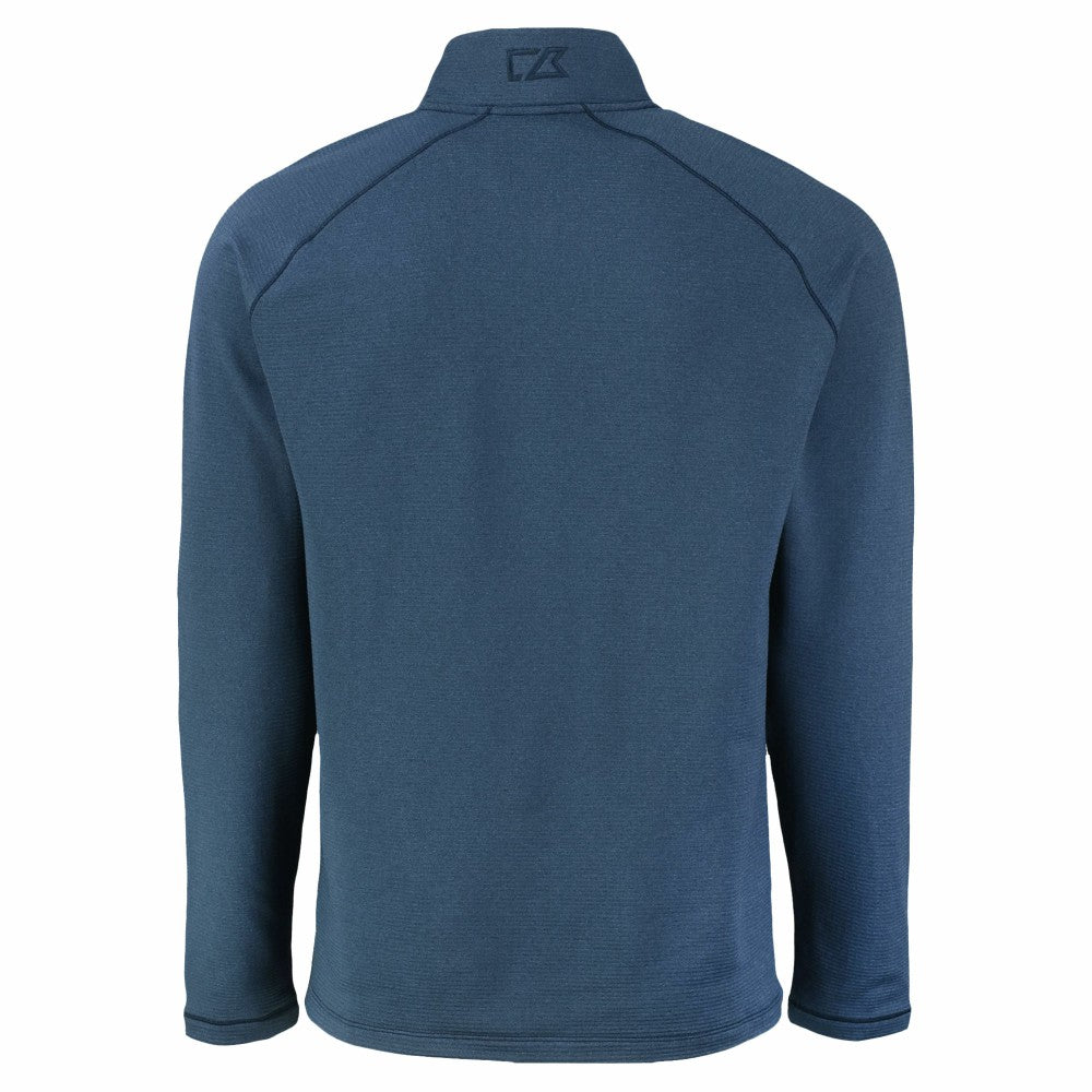 Milwaukee Brewers Cutter & Buck Peshastin Eco Fleece Recycled Raglan Quarter-Zip Top - Heather Navy Tops