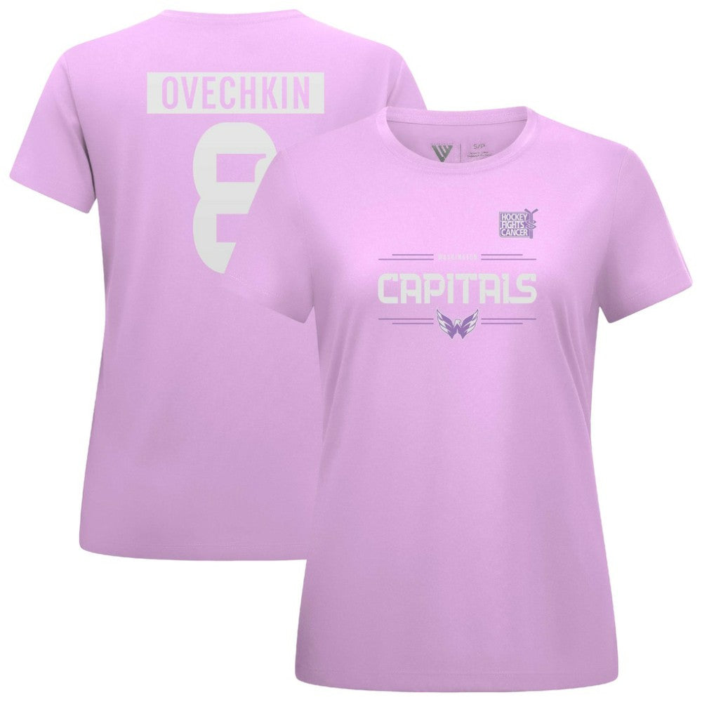 Alexander Ovechkin Washington Capitals Levelwear Women's Hockey Fights Cancer Anthem Name & Number T-Shirt - Lavender | US 202088224