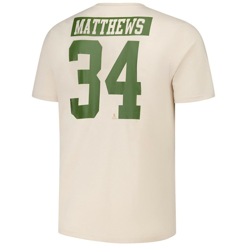 Auston Matthews Toronto Maple Leafs Levelwear 2024 NHL Military Appreciation Richmond Delta Player Name & Number T-Shirt - Khaki | US 202088252