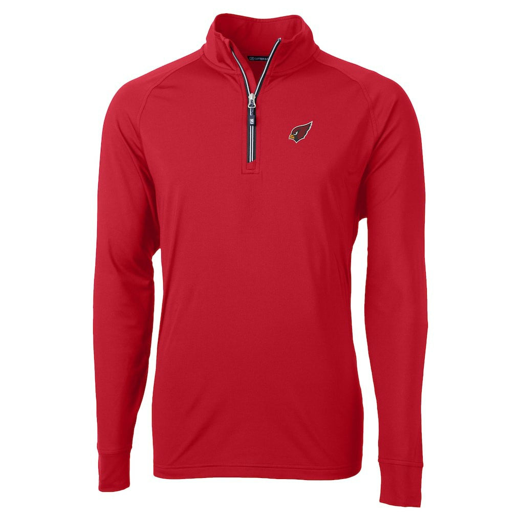 Arizona Cardinals Cutter & Buck Adapt Eco DryTec Raglan Quarter-Zip Jacket - Red Jackets