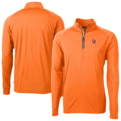 Tampa Bay Buccaneers Cutter & Buck Adapt Eco DryTec Raglan Quarter-Zip Jacket - Orange Jackets