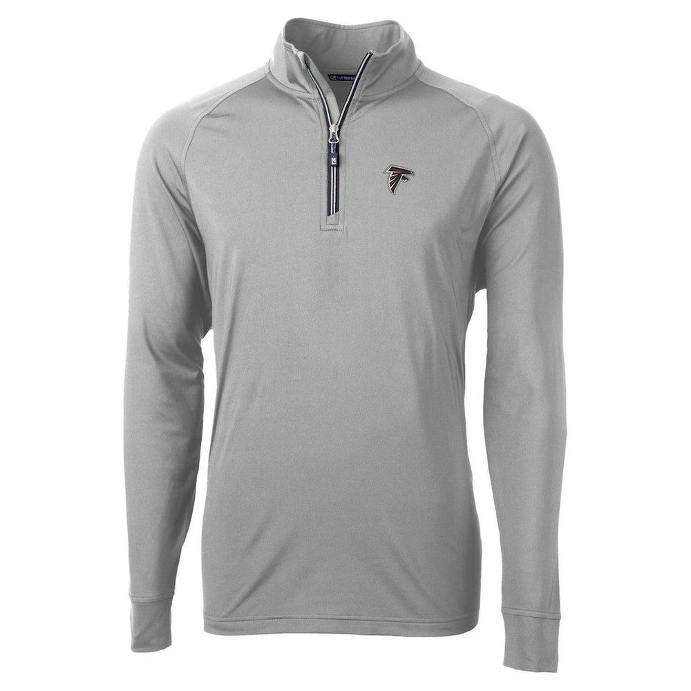 Atlanta Falcons Cutter & Buck Adapt Eco DryTec Raglan Quarter-Zip Jacket - Gray Jackets