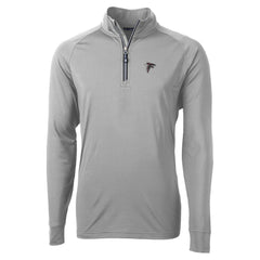 Atlanta Falcons Cutter & Buck Adapt Eco DryTec Raglan Quarter-Zip Jacket - Gray Jackets