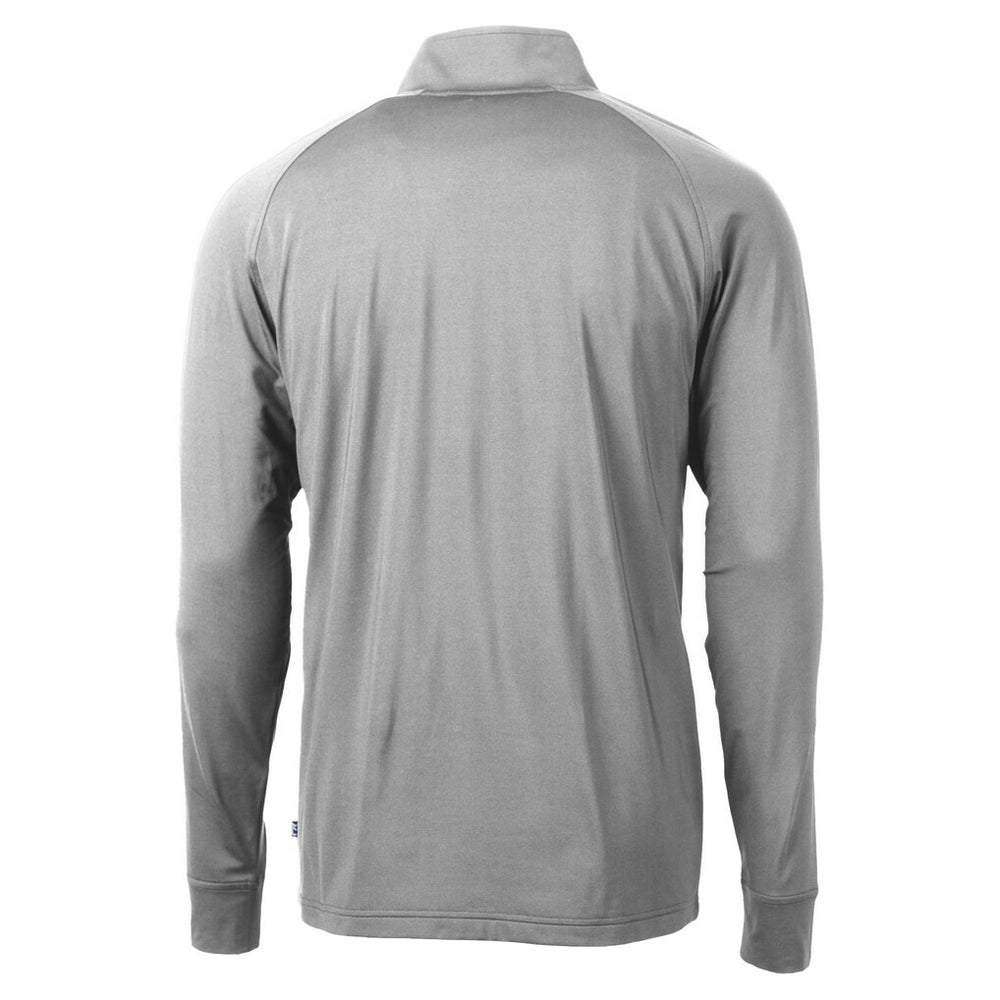 Atlanta Falcons Cutter & Buck Adapt Eco DryTec Raglan Quarter-Zip Jacket - Gray Jackets