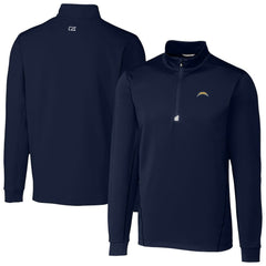Los Angeles Chargers Cutter & Buck Traverse Stretch Quarter-Zip Top - Navy Tops