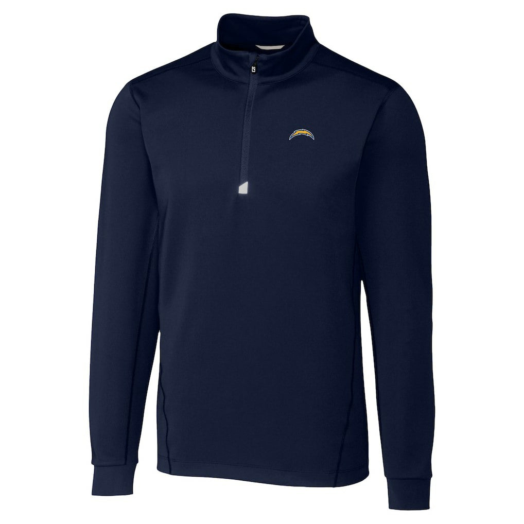 Los Angeles Chargers Cutter & Buck Traverse Stretch Quarter-Zip Top - Navy Tops