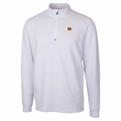 Cincinnati Bengals Cutter & Buck Traverse Stretch Quarter-Zip Top - White Tops