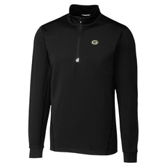 Green Bay Packers Cutter & Buck Traverse Stretch Quarter-Zip Top - Black Tops