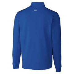 New York Giants Cutter & Buck Traverse Stretch Quarter-Zip Top - Royal Tops