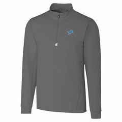 Detroit Lions Cutter & Buck Traverse Stretch Quarter-Zip Top - Gray Tops