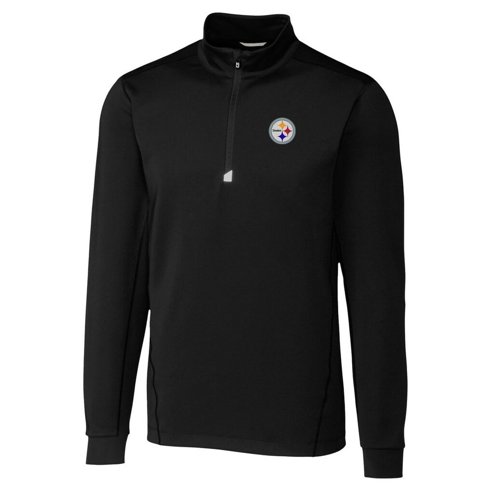 Pittsburgh Steelers Cutter & Buck Traverse Stretch Quarter-Zip Top - Black Tops