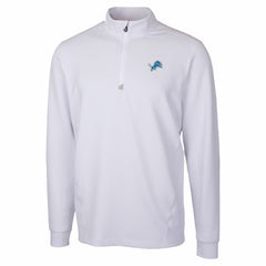 Detroit Lions Cutter & Buck Traverse Stretch Quarter-Zip Top - White Tops