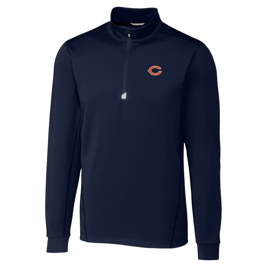 Chicago Bears Cutter & Buck Traverse Stretch Quarter-Zip Top - Navy Tops