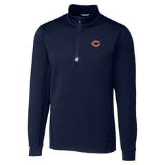 Chicago Bears Cutter & Buck Traverse Stretch Quarter-Zip Top - Navy Tops