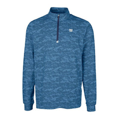New York Giants Cutter & Buck Traverse Camo Print Stretch Quarter-Zip Top - Navy Tops