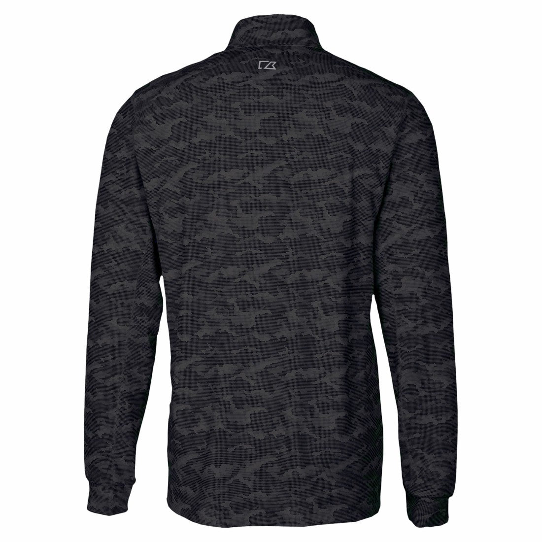 Detroit Lions Cutter & Buck Traverse Camo Print Stretch Quarter-Zip Top - Black Tops