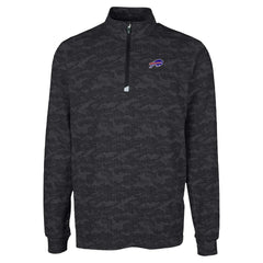 Buffalo Bills Cutter & Buck Traverse Camo Print Stretch Quarter-Zip Top - Black Tops