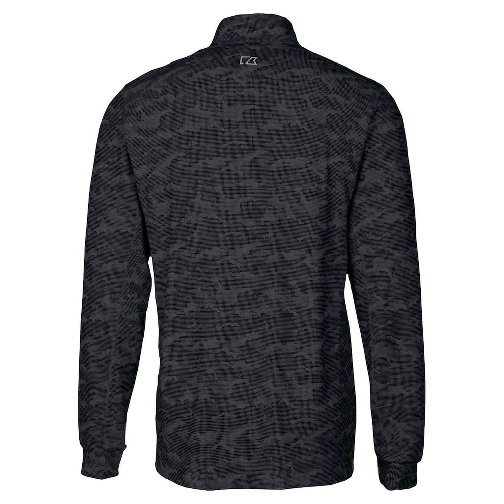 Buffalo Bills Cutter & Buck Traverse Camo Print Stretch Quarter-Zip Top - Black Tops