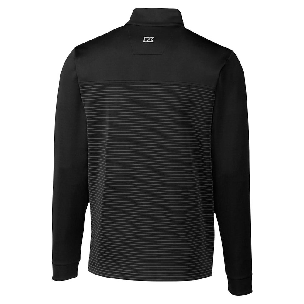 Indianapolis Colts Cutter & Buck Traverse Stripe Stretch DryTec Quarter-Zip Top - Black Tops