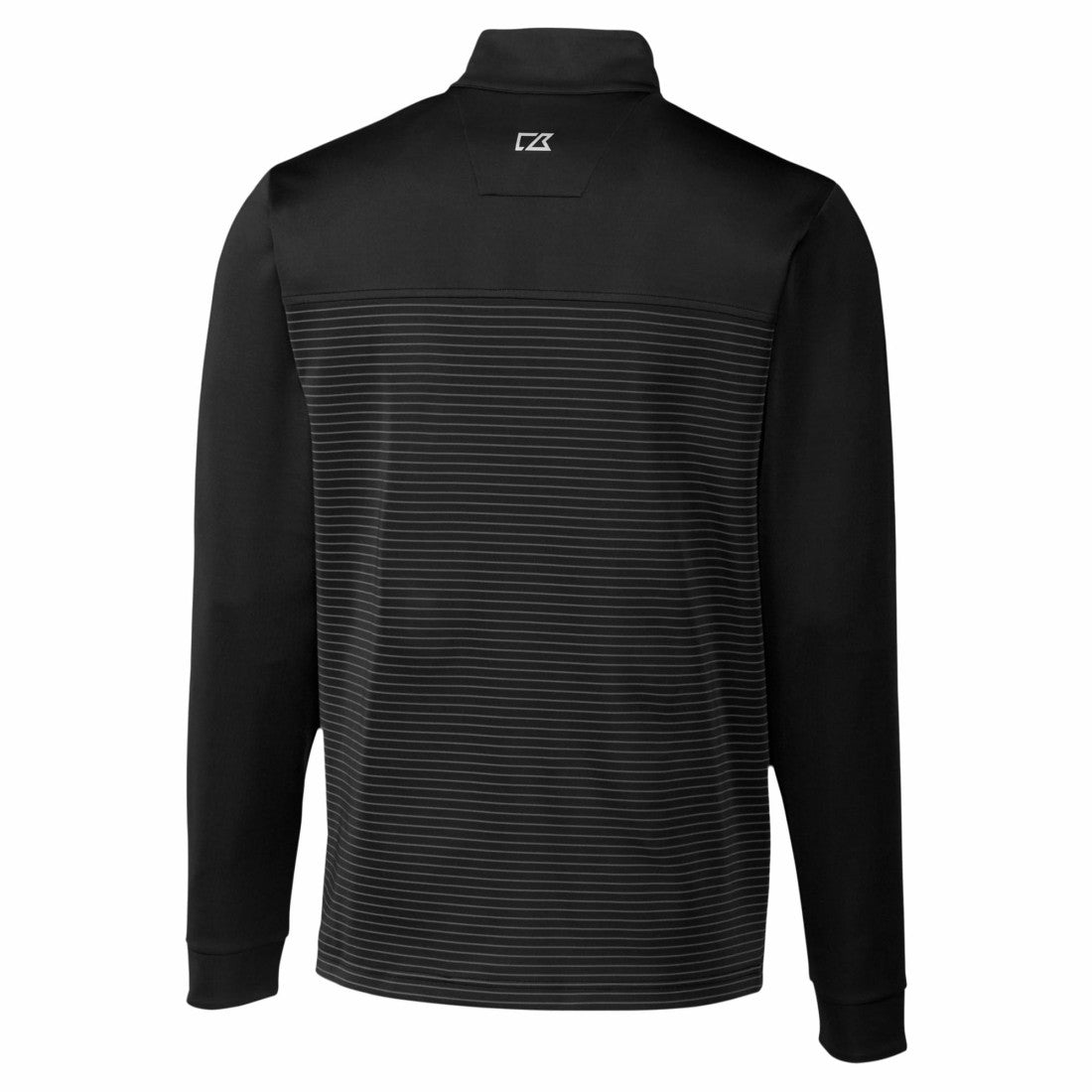 Detroit Lions Cutter & Buck Traverse Stripe Stretch DryTec Quarter-Zip Top - Black Tops