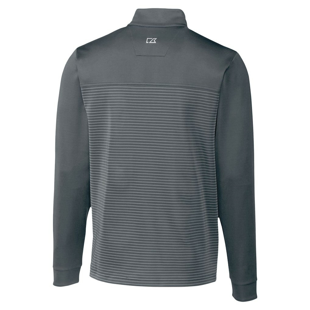 Minnesota Vikings Cutter & Buck Traverse Stripe Stretch DryTec Quarter-Zip Top - Gray Tops