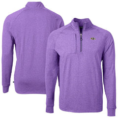 Baltimore Ravens Cutter & Buck Adapt Eco Raglan Quarter-Zip Jacket - Heather Purple Jackets