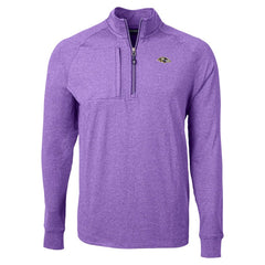 Baltimore Ravens Cutter & Buck Adapt Eco Raglan Quarter-Zip Jacket - Heather Purple Jackets