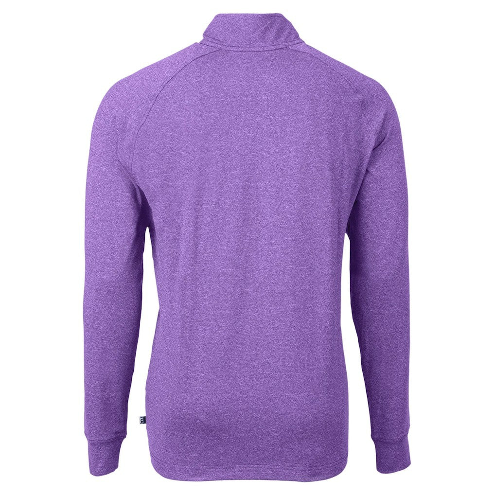 Baltimore Ravens Cutter & Buck Adapt Eco Raglan Quarter-Zip Jacket - Heather Purple Jackets