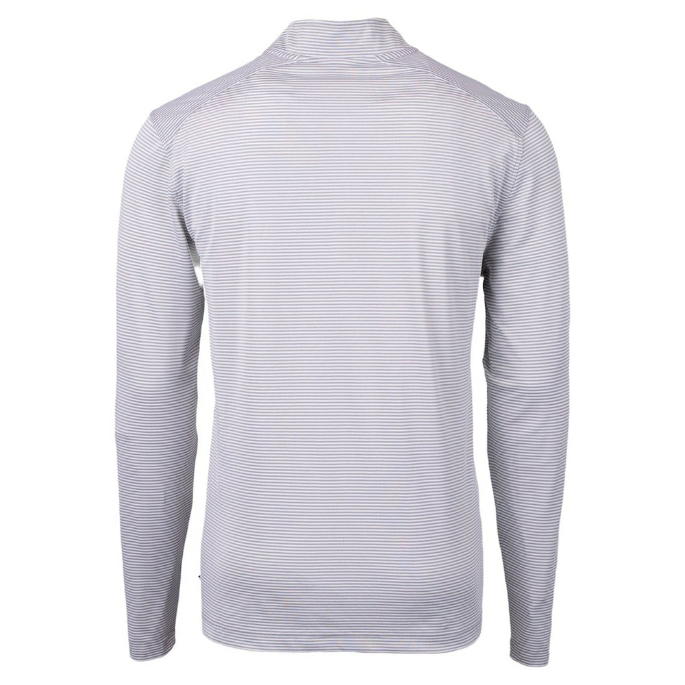 Baltimore Ravens Cutter & Buck Virtue Eco Pique Micro Stripe Quarter-Zip Jacket - Gray Jackets