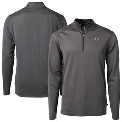 Baltimore Ravens Cutter & Buck Virtue Eco Pique Micro Stripe Quarter-Zip Jacket - Black Jackets