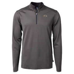 Baltimore Ravens Cutter & Buck Virtue Eco Pique Micro Stripe Quarter-Zip Jacket - Black Jackets