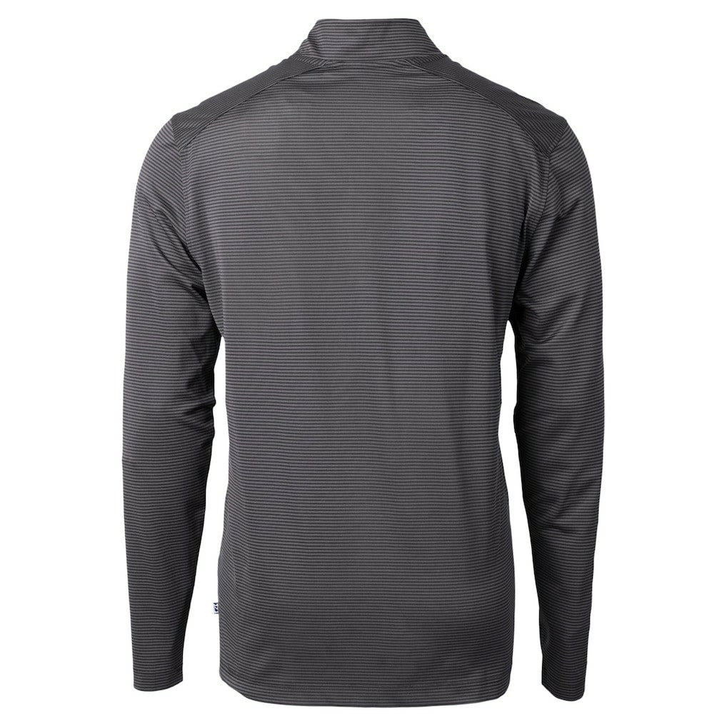 Baltimore Ravens Cutter & Buck Virtue Eco Pique Micro Stripe Quarter-Zip Jacket - Black Jackets