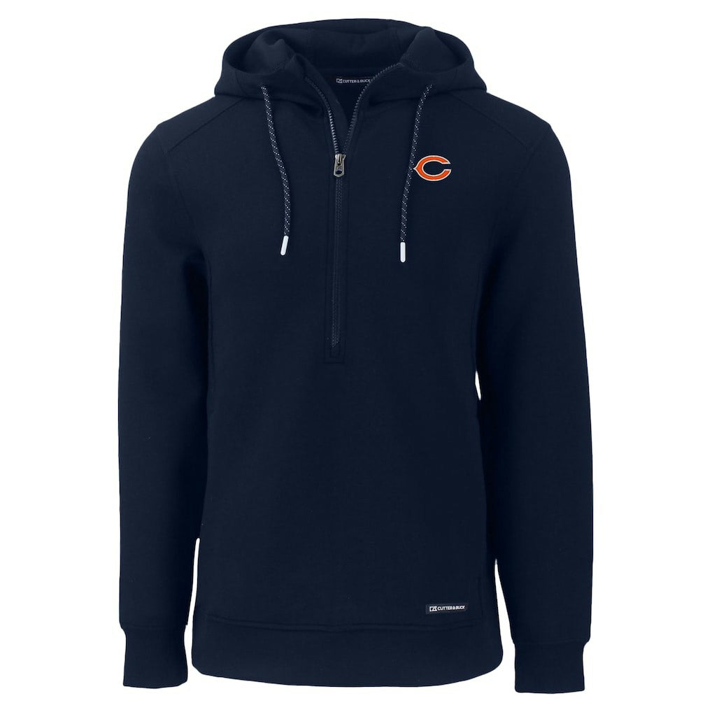 Chicago Bears Cutter & Buck Roam Eco Recycled Half-Zip Hoodie - Navy Hoodies