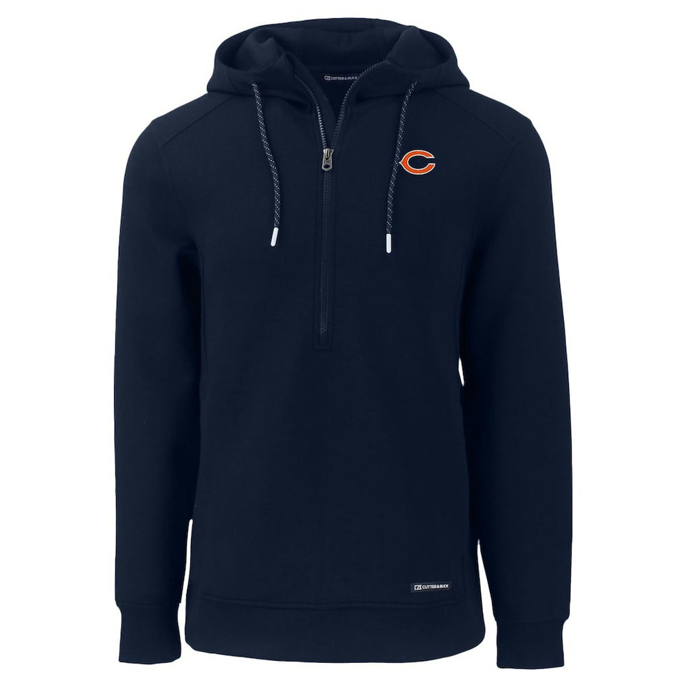 Chicago Bears Cutter & Buck Roam Eco Recycled Half-Zip Hoodie - Navy Hoodies