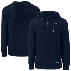 Los Angeles Chargers Cutter & Buck Roam Eco Recycled Half-Zip Hoodie - Navy Hoodies