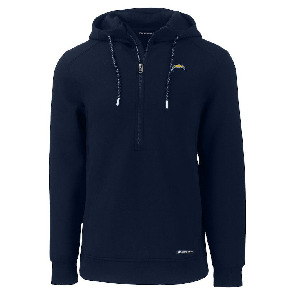 Los Angeles Chargers Cutter & Buck Roam Eco Recycled Half-Zip Hoodie - Navy Hoodies