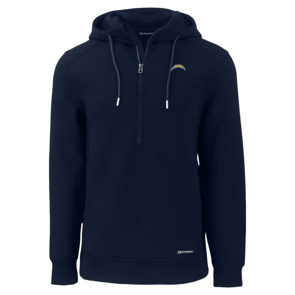 Los Angeles Chargers Cutter & Buck Roam Eco Recycled Half-Zip Hoodie - Navy Hoodies