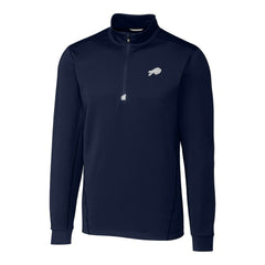 Buffalo Bills Cutter & Buck Big & Tall Traverse Eco Tri-Blend DryTec Quarter-Zip Jacket - Navy Jackets