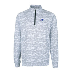 Buffalo Bills Cutter & Buck Big & Tall Traverse Eco Camo Tri-Blend DryTec Quarter-Zip Jacket - Charcoal Jackets