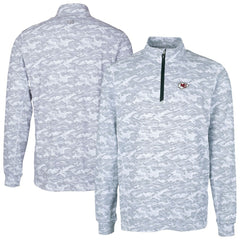 Kansas City Chiefs Cutter & Buck Big & Tall Traverse Eco Camo Tri-Blend DryTec Quarter-Zip Jacket - Charcoal Jackets