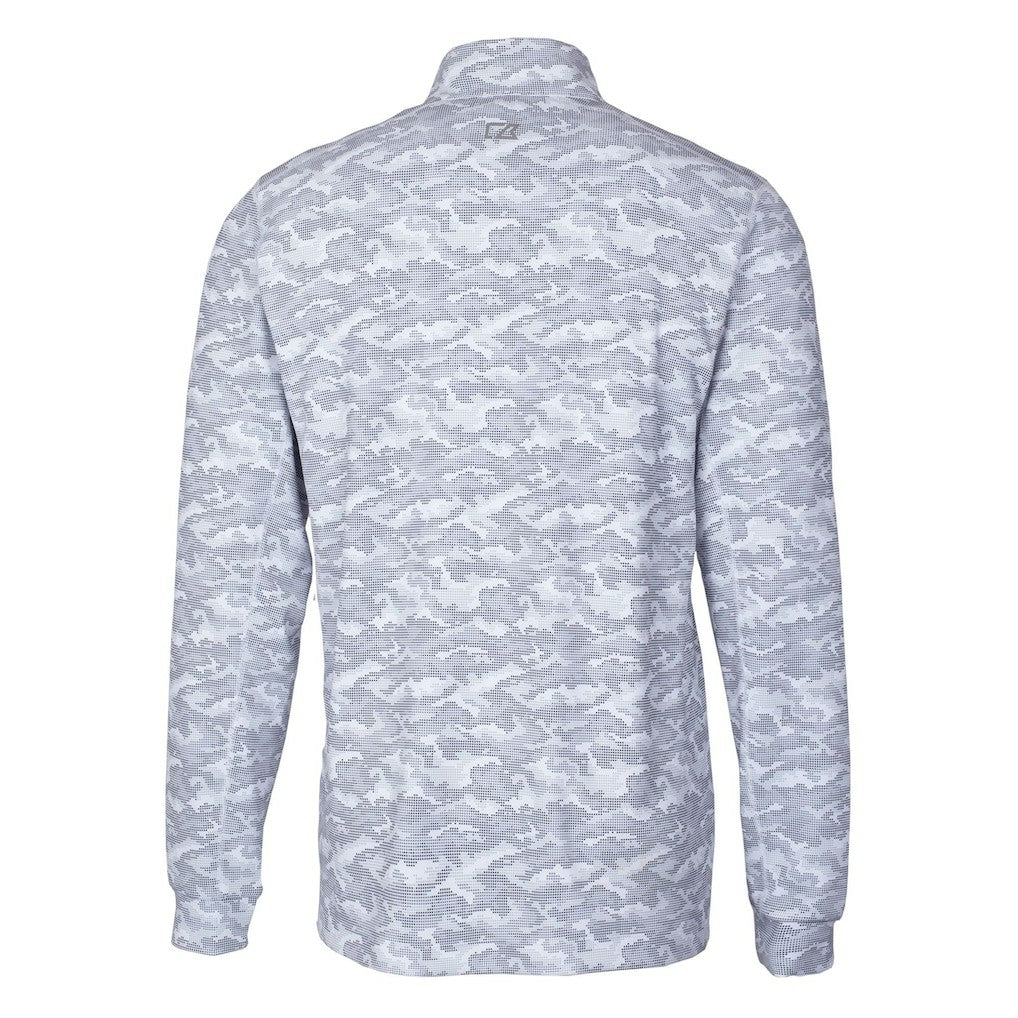 Kansas City Chiefs Cutter & Buck Big & Tall Traverse Eco Camo Tri-Blend DryTec Quarter-Zip Jacket - Charcoal Jackets
